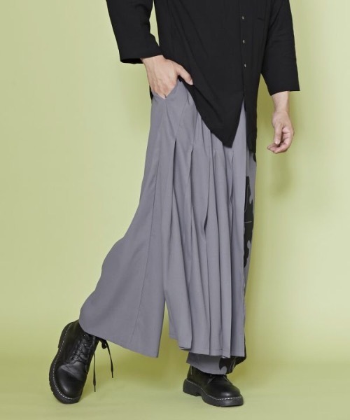 倭物やカヤ（ワモノヤカヤ）の「【倭物やカヤ】紋どりメンズパンツ（その他パンツ・メンズ・アッシュグレー/スミクロ・FREE）」の3枚目の写真
