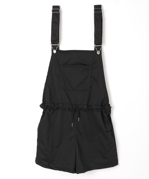 M DOLLY（エムドリー）の「drawstring half overalls/ドローストリングハーフオーバーオール（サロペット/オーバーオール・レディース・ブラック/グレー・FREE）」の12枚目の写真
