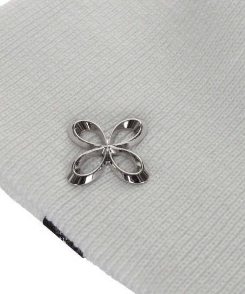 SURGERY（サージェリー）の「【SURGERY】surgery clover logo short beanie / 【サージェリー】クローバーロゴショートビーニー（ニットキャップ/ビーニー・メンズ・ブラック/ホワイト/グレー・M）」の4枚目の写真