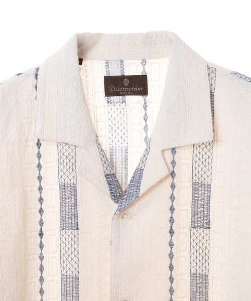 MEN'S BIGI（メンズビギ）の「総柄刺繍オープンカラー半袖シャツ（シャツ/ブラウス・メンズ・ホワイト・03/02）」の10枚目の写真