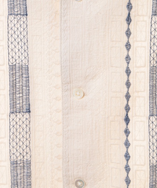 MEN'S BIGI（メンズビギ）の「総柄刺繍オープンカラー半袖シャツ（シャツ/ブラウス・メンズ・ホワイト・03/02）」の11枚目の写真