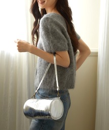 double quotes（ダブルクオーツ）の「「double quotes/ダブルクオーツ」バターラウンドショルダーバッグ シルバー（ショルダーバッグ）」