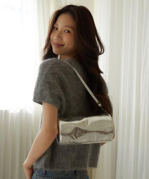 double quotes(ダブルクオーツ)の「「double quotes/ダブルクオーツ」バターラウンドショルダーバッグ シルバー(ショルダーバッグ・レディース・シルバー・ONE SIZE)」の10枚目の写真