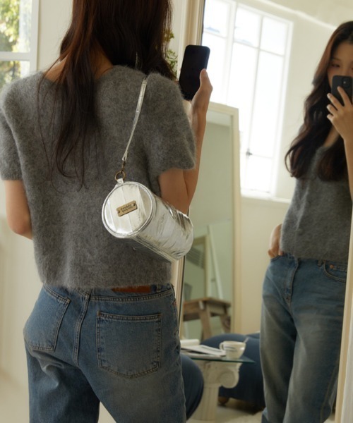 double quotes(ダブルクオーツ)の「「double quotes/ダブルクオーツ」バターラウンドショルダーバッグ シルバー(ショルダーバッグ・レディース・シルバー・ONE SIZE)」の11枚目の写真