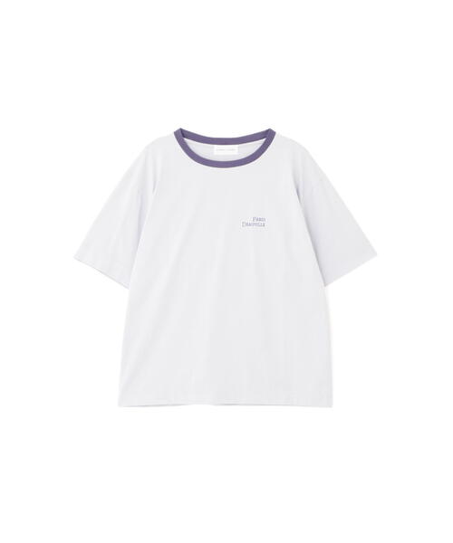 human woman(ヒューマンウーマン)の「◆コットンリンガーロゴTシャツ(Tシャツ/カットソー・レディース・ブルー/ホワイト系その他/ネイビー・MEDIUM)」の14枚目の写真