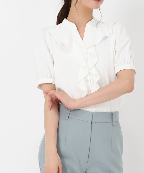 セール】2025春夏新作 ラッフルフリルブラウス（シャツ/ブラウス