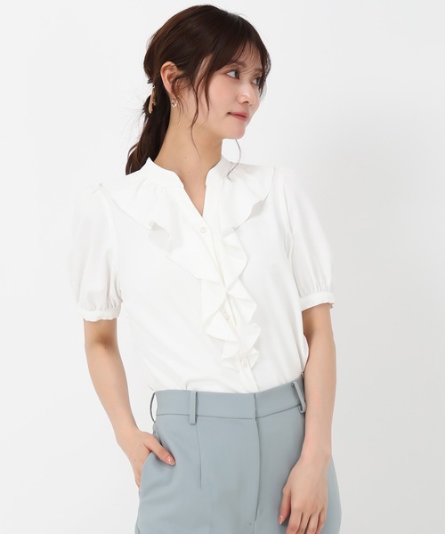 MISCH MASCH(ミッシュマッシュ)の「ラッフルフリルブラウス(シャツ/ブラウス・レディース・ラベンダー/グリーン/ホワイト・フリ-)」の15枚目の写真