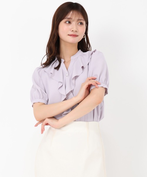 MISCH MASCH(ミッシュマッシュ)の「ラッフルフリルブラウス(シャツ/ブラウス・レディース・ラベンダー/グリーン/ホワイト・フリ-)」の19枚目の写真