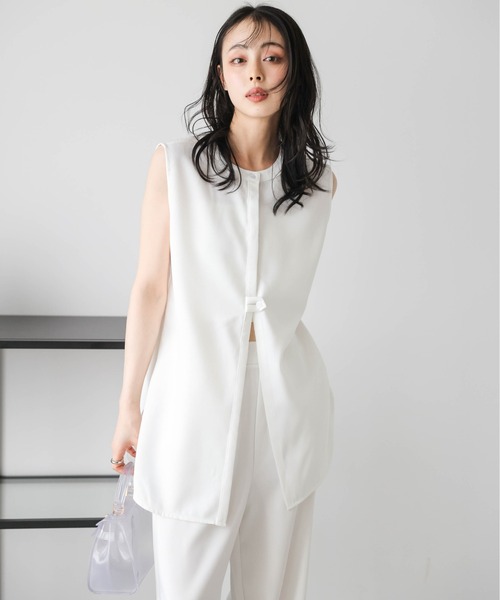 AMELY(エミリー)の「2WAYラウンドスリットセットアップ(セットアップ・レディース・ブラック/オリーブ/ホワイト・フリー)」の7枚目の写真
