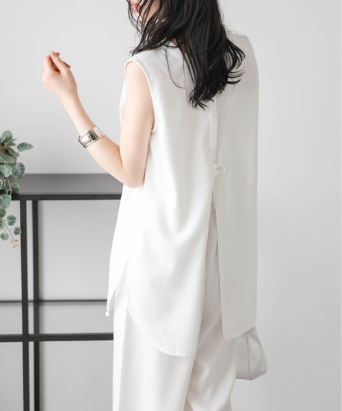AMELY(エミリー)の「2WAYラウンドスリットセットアップ(セットアップ・レディース・ブラック/オリーブ/ホワイト・フリー)」の12枚目の写真