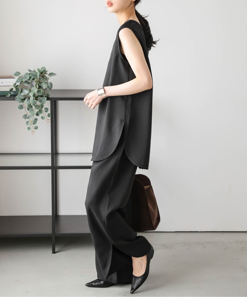 AMELY(エミリー)の「2WAYラウンドスリットセットアップ(セットアップ・レディース・ブラック/オリーブ/ホワイト・フリー)」の13枚目の写真