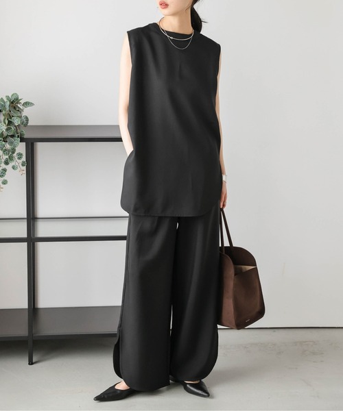 AMELY(エミリー)の「2WAYラウンドスリットセットアップ(セットアップ・レディース・ブラック/オリーブ/ホワイト・フリー)」の19枚目の写真