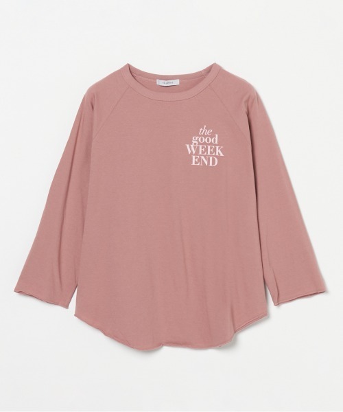 HELIOPOLE（エリオポール）の「LOGO RAGLAN SLEEVE TEE（Tシャツ/カットソー・レディース・ピンク/チャコールグレー/アイボリー・38）」の3枚目の写真