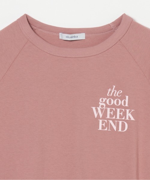 HELIOPOLE（エリオポール）の「LOGO RAGLAN SLEEVE TEE（Tシャツ/カットソー・レディース・ピンク/チャコールグレー/アイボリー・38）」の14枚目の写真