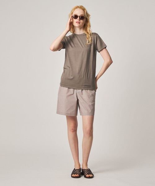 Steven Alan(スティーブンアラン)の「<Steven Alan>ウールジャージー ショートスリーブ Tシャツ(Tシャツ/カットソー・レディース・ピンク/ネイビー/オフホワイト/ブラウン系・FREE)」の11枚目の写真