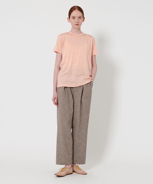 Steven Alan(スティーブンアラン)の「<Steven Alan>ウールジャージー ショートスリーブ Tシャツ(Tシャツ/カットソー・レディース・ピンク/ネイビー/オフホワイト/ブラウン系・FREE)」の14枚目の写真