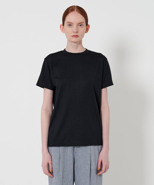 Steven Alan(スティーブンアラン)の「<Steven Alan>ウールジャージー ショートスリーブ Tシャツ(Tシャツ/カットソー・レディース・ピンク/ネイビー/オフホワイト/ブラウン系・FREE)」の15枚目の写真