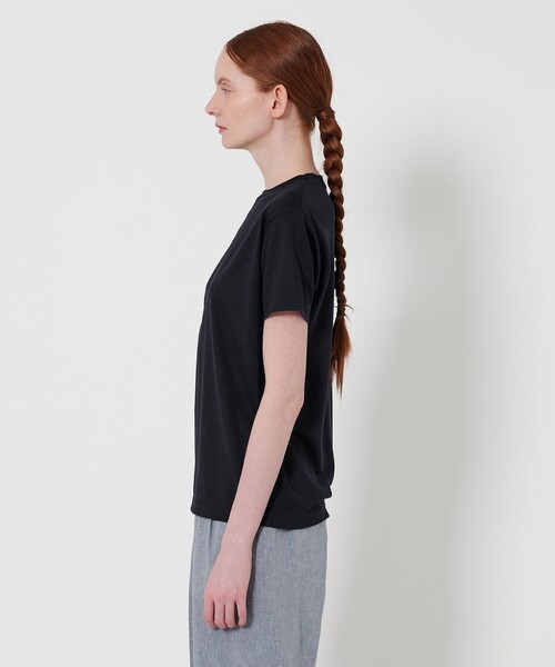 Steven Alan(スティーブンアラン)の「<Steven Alan>ウールジャージー ショートスリーブ Tシャツ(Tシャツ/カットソー・レディース・ピンク/ネイビー/オフホワイト/ブラウン系・FREE)」の16枚目の写真