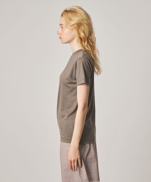 Steven Alan(スティーブンアラン)の「<Steven Alan>ウールジャージー ショートスリーブ Tシャツ(Tシャツ/カットソー・レディース・ピンク/ネイビー/オフホワイト/ブラウン系・FREE)」の19枚目の写真