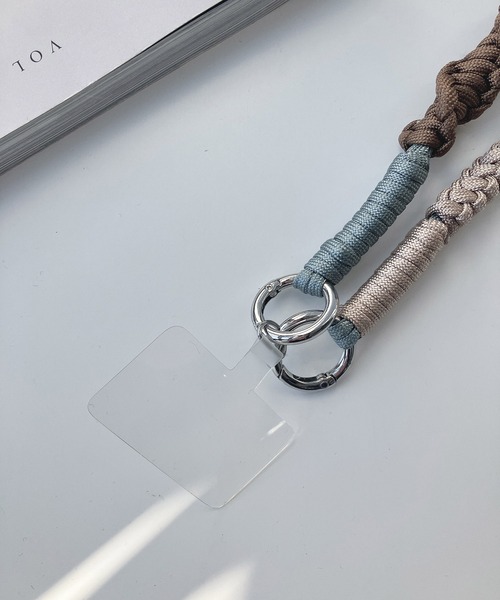 AS KNOW AS plus（アズノゥアズプラス）の「●配色コードストラップ（スマホグッズ・レディース・ブラック/ピンク/グリーン・FREE）」の5枚目の写真