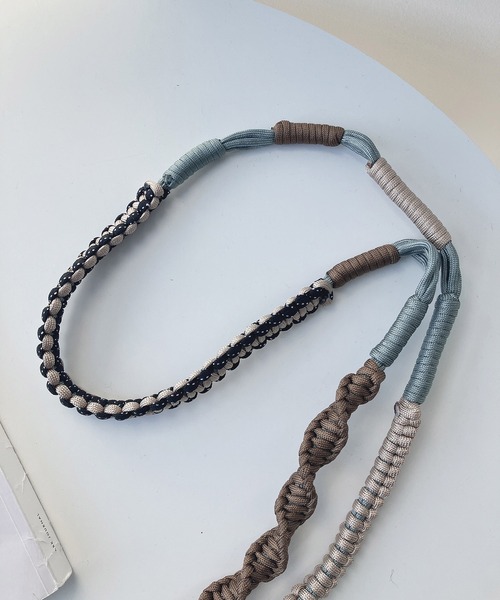 AS KNOW AS plus（アズノゥアズプラス）の「●配色コードストラップ（スマホグッズ・レディース・ブラック/ピンク/グリーン・FREE）」の6枚目の写真