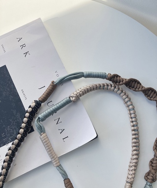 AS KNOW AS plus（アズノゥアズプラス）の「●配色コードストラップ（スマホグッズ・レディース・ブラック/ピンク/グリーン・FREE）」の7枚目の写真