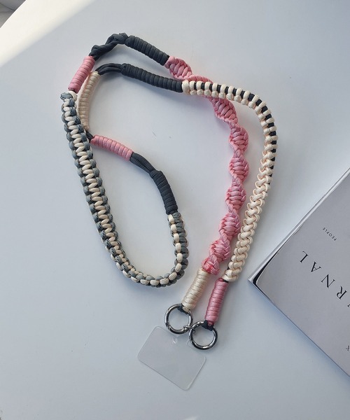 AS KNOW AS plus（アズノゥアズプラス）の「●配色コードストラップ（スマホグッズ・レディース・ブラック/ピンク/グリーン・FREE）」の10枚目の写真