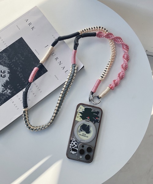 AS KNOW AS plus（アズノゥアズプラス）の「●配色コードストラップ（スマホグッズ・レディース・ブラック/ピンク/グリーン・FREE）」の9枚目の写真