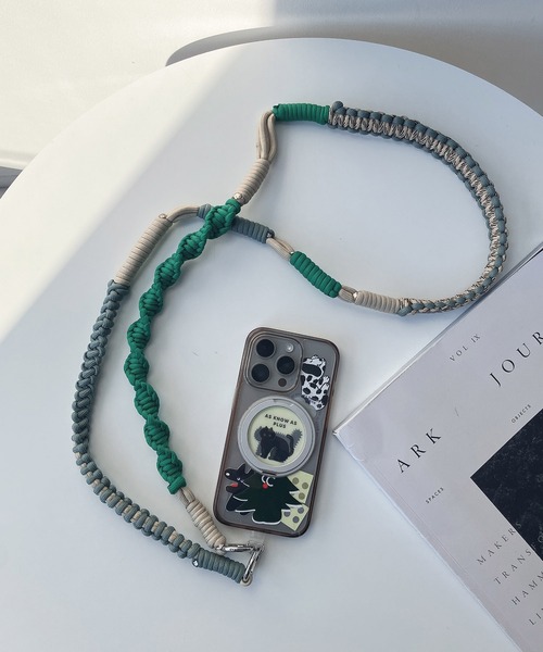 AS KNOW AS plus（アズノゥアズプラス）の「●配色コードストラップ（スマホグッズ・レディース・ブラック/ピンク/グリーン・FREE）」の12枚目の写真