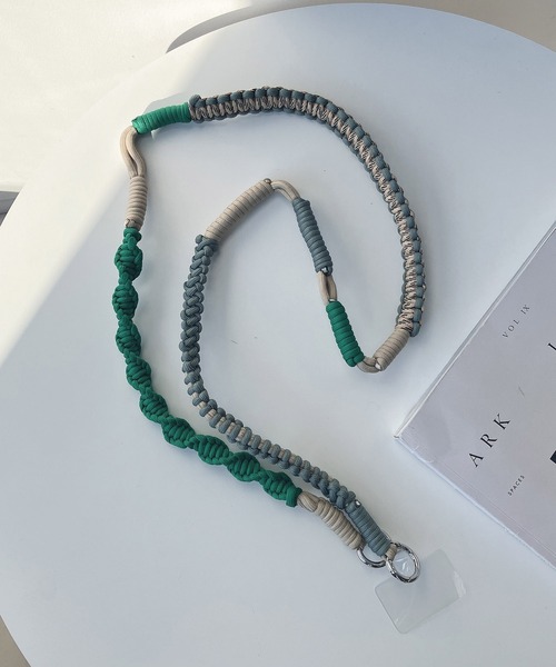 AS KNOW AS plus（アズノゥアズプラス）の「●配色コードストラップ（スマホグッズ・レディース・ブラック/ピンク/グリーン・FREE）」の13枚目の写真