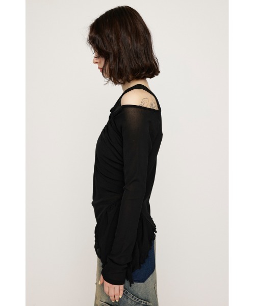 ASYMMETRY DESIGN MESH TOPS アシンメトリー デザイン メッシュ