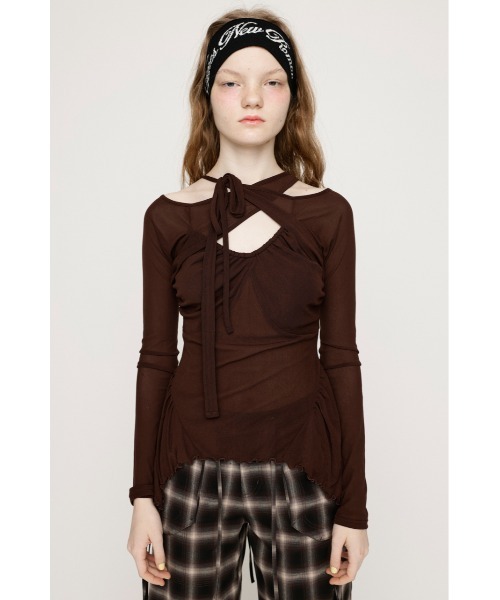 ASYMMETRY DESIGN MESH TOPS アシンメトリー デザイン メッシュ