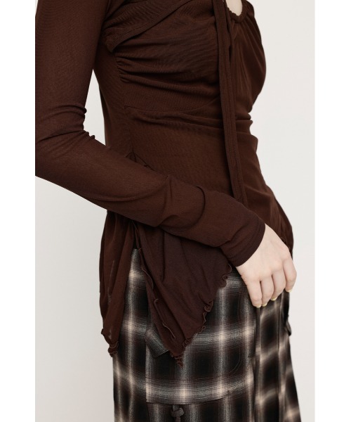 ASYMMETRY DESIGN MESH TOPS アシンメトリー デザイン メッシュ