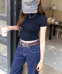 ショート丈半袖Tシャツ