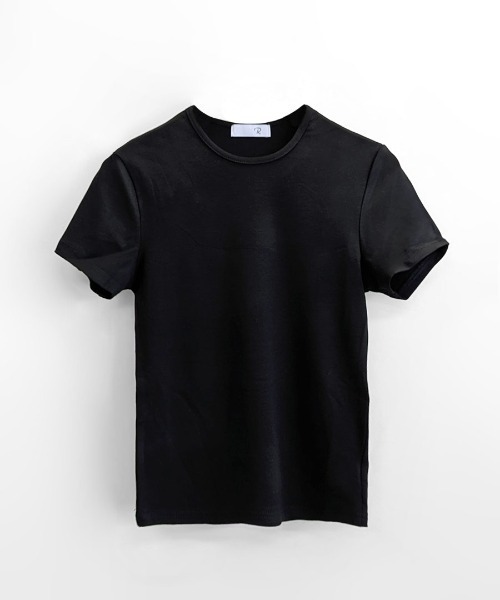 REMUR(レミュール)の「ショート丈半袖Tシャツ(Tシャツ/カットソー・レディース・ブラック/ネイビー/ブラウン/グレー・FREE)」の14枚目の写真