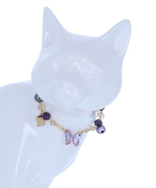 ANNA SUI(アナスイ)の「ANNA SUI/猫用バタフライネックレス(リード/ハーネス/首輪・レディース・パープル・FREE)」の1枚目の写真