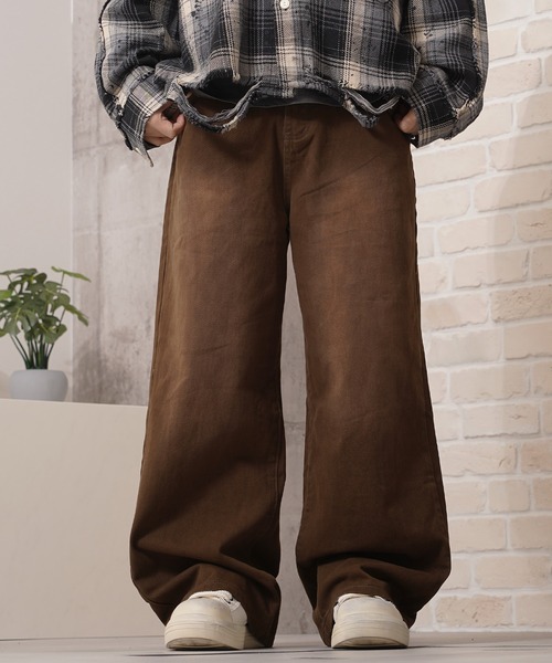 1111clothing(ワンフォークロージング)の「【ZOZOTOWN限定】マイラードブラウン ワイドストレートパンツ / Myra Brown Wide Straight Pants(その他パンツ・メンズ・ブラウン・M/L/XL)」の6枚目の写真