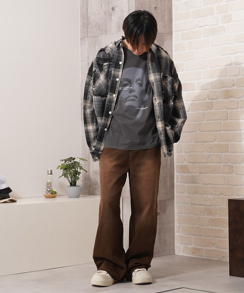 1111clothing(ワンフォークロージング)の「【ZOZOTOWN限定】マイラードブラウン ワイドストレートパンツ / Myra Brown Wide Straight Pants(その他パンツ・メンズ・ブラウン・M/L/XL)」の9枚目の写真