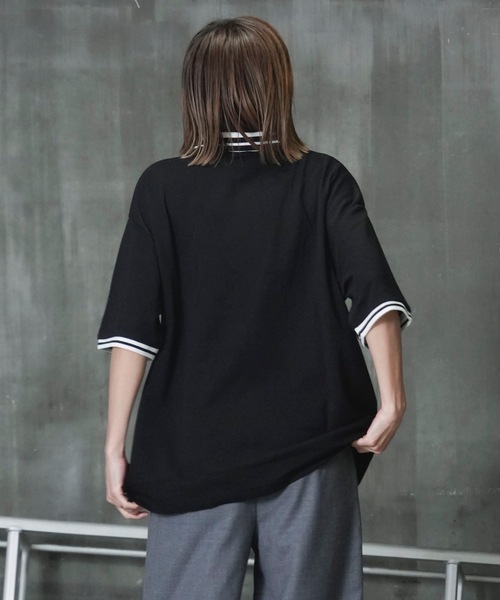 THRASHER(スラッシャー)の「S/S PANEL POLO SHIRTS / THRASHERスラッシャーブランドロゴパネル半袖ポロシャツ(ポロシャツ・メンズ・ネイビー/ブラック/ホワイト・MEDIUM/LARGE/X-LARGE)」の16枚目の写真