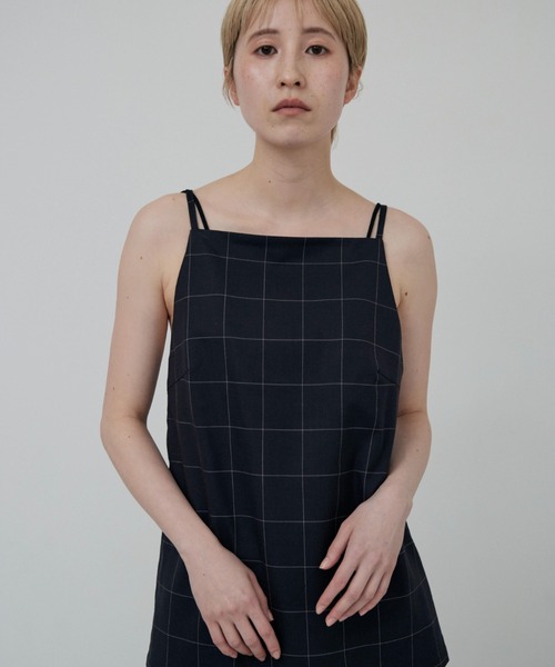 lit（リット）の「Check Apron Camisole（キャミソール・レディース・ブラック/マスタード・FREE）」の3枚目の写真