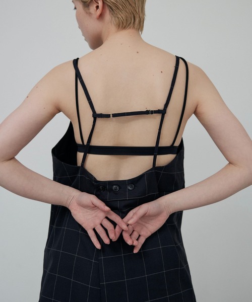 lit（リット）の「Check Apron Camisole（キャミソール・レディース・ブラック/マスタード・FREE）」の4枚目の写真