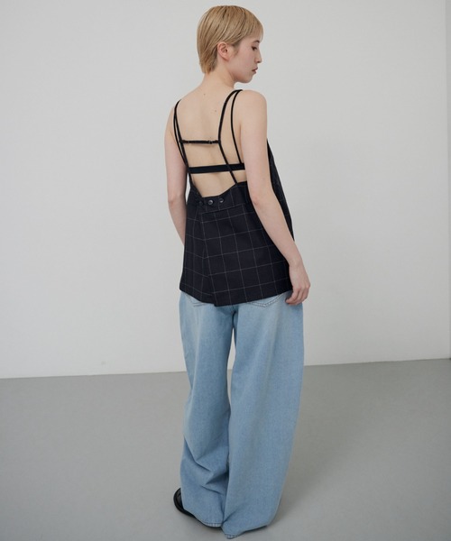 lit（リット）の「Check Apron Camisole（キャミソール・レディース・ブラック/マスタード・FREE）」の6枚目の写真