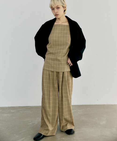 lit（リット）の「Check Apron Camisole（キャミソール・レディース・ブラック/マスタード・FREE）」の15枚目の写真