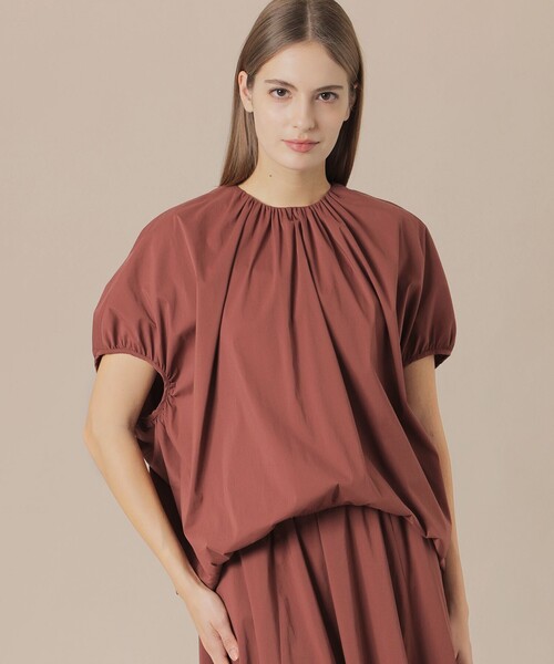 MACKINTOSH LONDON（マッキントッシュ ロンドン）の「コットンナイロンストレッチプルオーバー（シャツ/ブラウス・レディース・ライトブルー/ブラウン系その他5/ネイビー・38）」の2枚目の写真