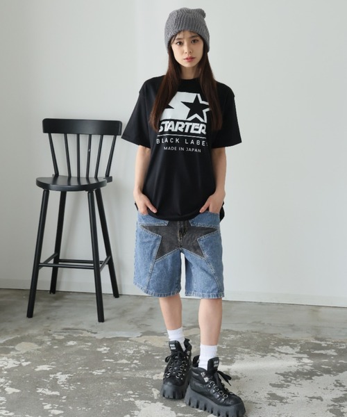 STARTER BLACK LABEL（スターターブラックレーベル）の「☆日本製★ STARTER BLACK LABEL Ｔシャツ（Tシャツ/カットソー・レディース・ブラック/ホワイト・M/L/XL）」の5枚目の写真