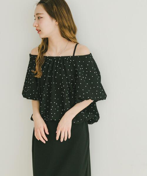 ITEMS URBANRESEARCH(アイテムズ アーバンリサーチ)の「バルーントップス×スカートセット(セットアップ・レディース・ブラック/オフホワイト・FREE)」の12枚目の写真