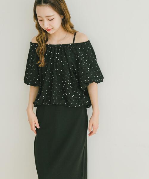 ITEMS URBANRESEARCH(アイテムズ アーバンリサーチ)の「バルーントップス×スカートセット(セットアップ・レディース・ブラック/オフホワイト・FREE)」の13枚目の写真