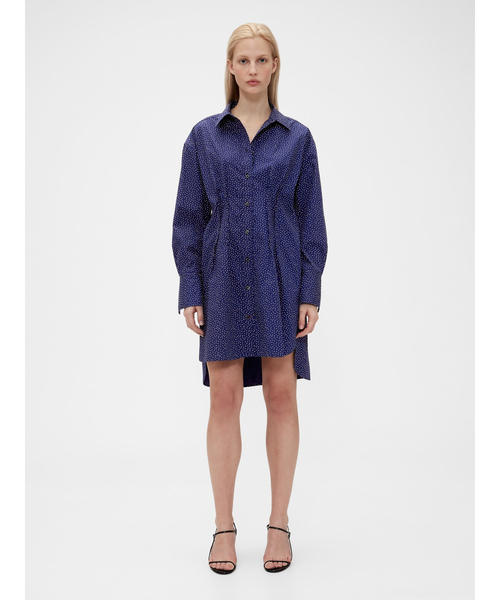 GapStudio(ギャップスタジオ)の「GapStudio ポプリン ビッグシャツ(シャツワンピース・レディース・ホワイト/ネイビー・XS/M/S/L/XXS)」の2枚目の写真