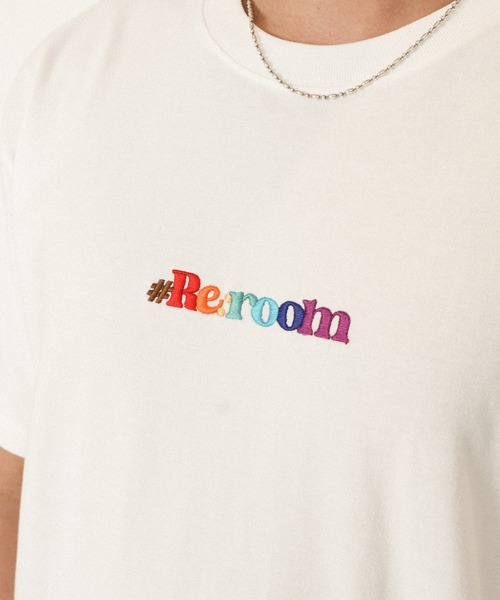 #Re:room（リルーム）の「カラーロゴエンブロイダリーTシャツ（Tシャツ/カットソー・メンズ・ブラック/ホワイト・L-XL/S-M/M-L）」の12枚目の写真