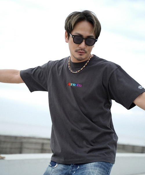 #Re:room（リルーム）の「カラーロゴエンブロイダリーTシャツ（Tシャツ/カットソー・メンズ・ブラック/ホワイト・L-XL/S-M/M-L）」の16枚目の写真